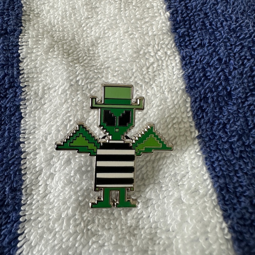 Crypto Green Alien Enamel Pin